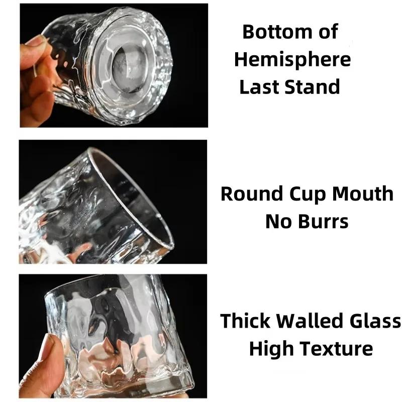 200ML Rotatable Whiskey Glass Cup Old Fashioned Wine Glass with Wooden Base Scotland Bar Party Whiskey Wine Glassware Tool