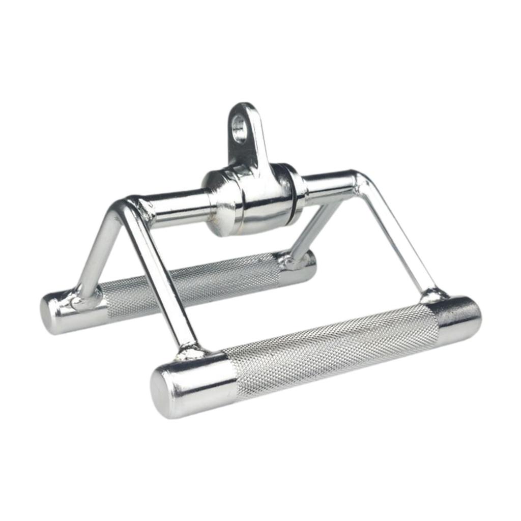 D Row Handle Press Down Bar Cable System Attachment Non Slip LAT Pull Gym V