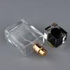 Bouteille de Parfum Vide Carrée Rechargeable de Remplacement ou Flacon avec Vaporisateur et Bouchon