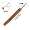 Bamboo Handle Crochet Hook with Metal Head for Dreadlocks & Knitting
