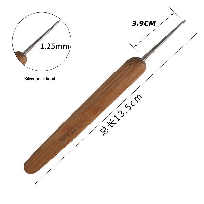 

Bamboo Handle Crochet Hook with Metal Head for Dreadlocks & Knitting