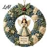 Baumstocher Kunstkranz DIY Weihnachts-Kit 3D Stoff Nikolaus Schneemann Elch Set Feiertags-Haustürdeko Bastelartikel Weihnachten