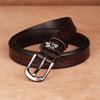 Women's Handmade Retro Leather Pin Buckle Belt - Trendy Cowhide Pant Accessory