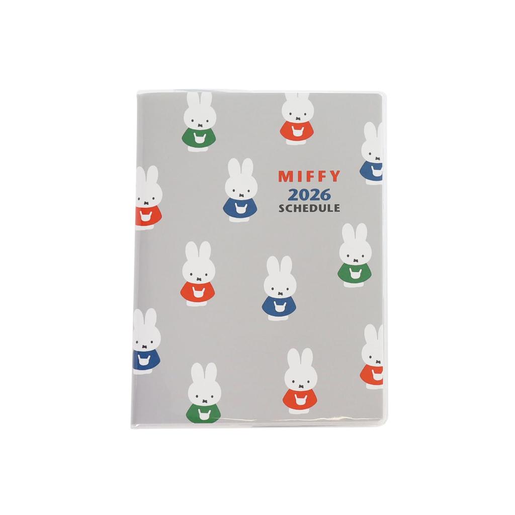 Square Miffy Planner 2026 B6 Weekly Block Gray December 15BD-7G (Starts 2025)