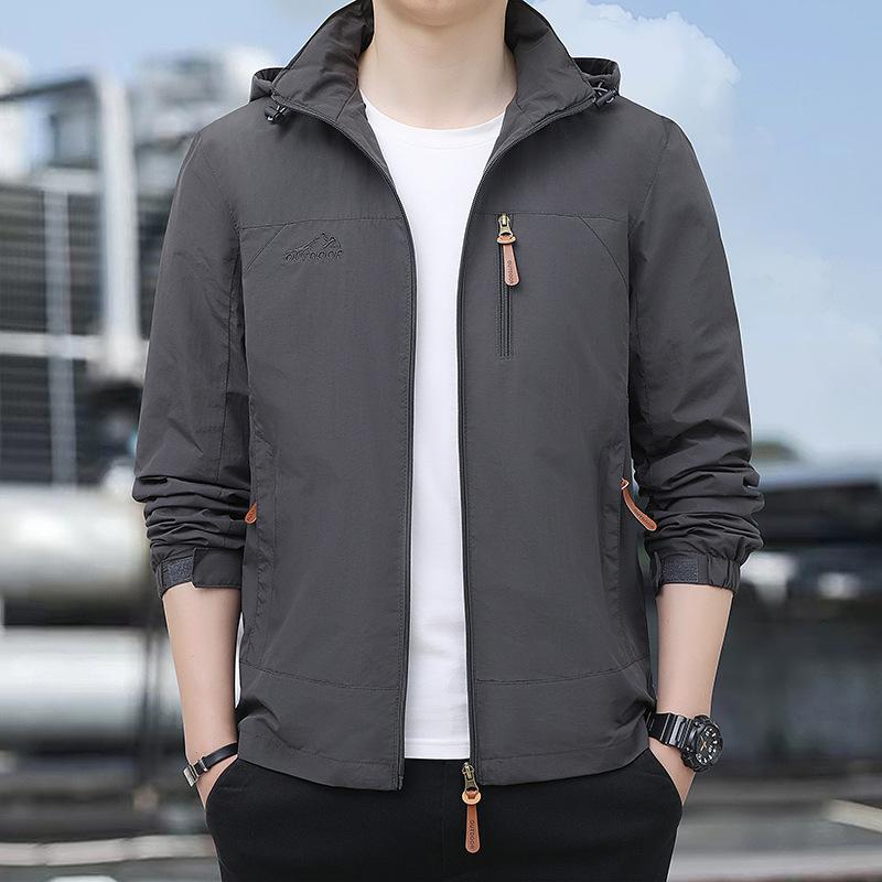 

Весенне-осенняя новая куртка мужская средняя мужская ветровка большого размера уличная куртка спортивная куртка свободный топ 8817 5XL серый