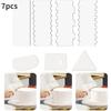 7 Pcs/Set Cake Scraper Fondant Spatulas Cream Cake Edge Smoother Plastic Rasper Cake Dough Pastry Spatulas Baking Tool Cutter