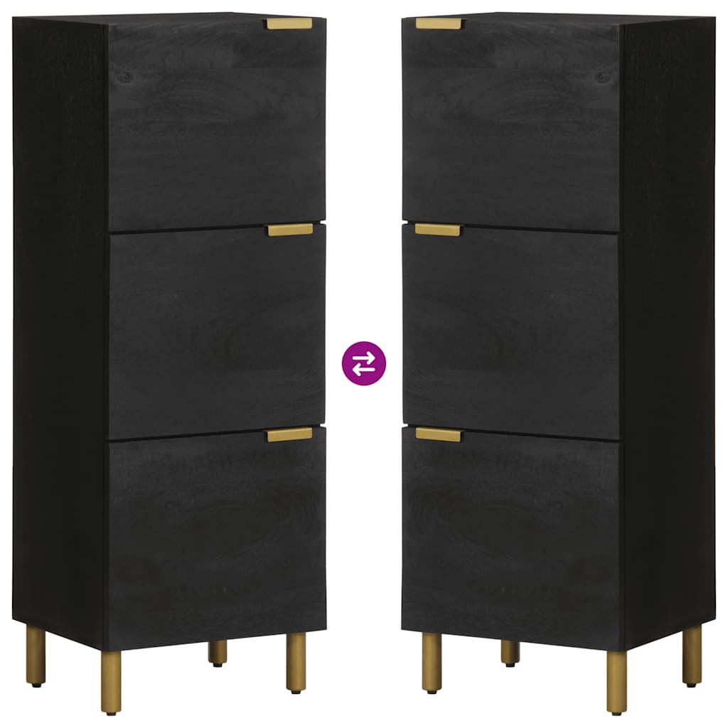 Highboard Black 40x33x110 Cm Particle Board