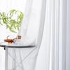 Soft Chiffon White Tulle Curtains 100*200cm Transparent Blinds Style Curtains Striped Vertical Breathable Privacy Sheer Curtain