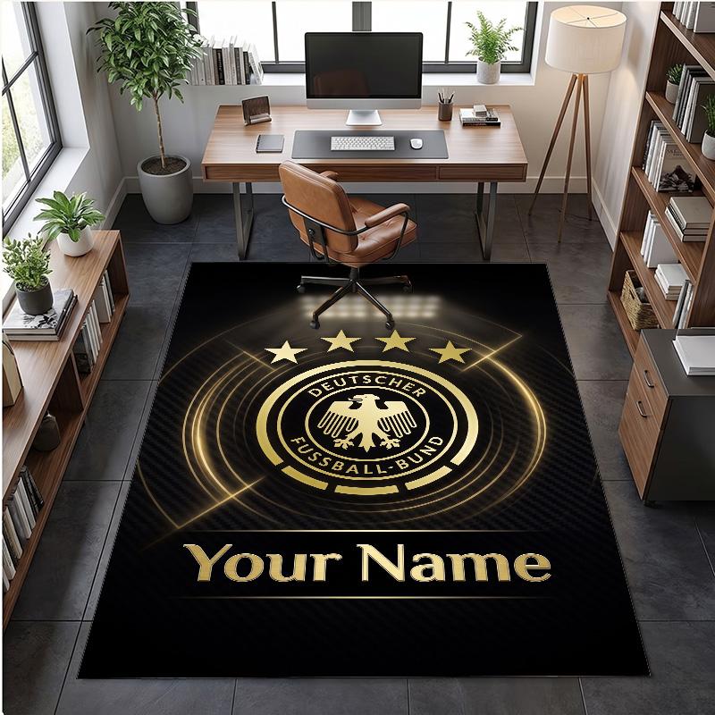 Crystal Velvet Rug Germany national football team Print Custom Name Text Floor Mat Home Decor