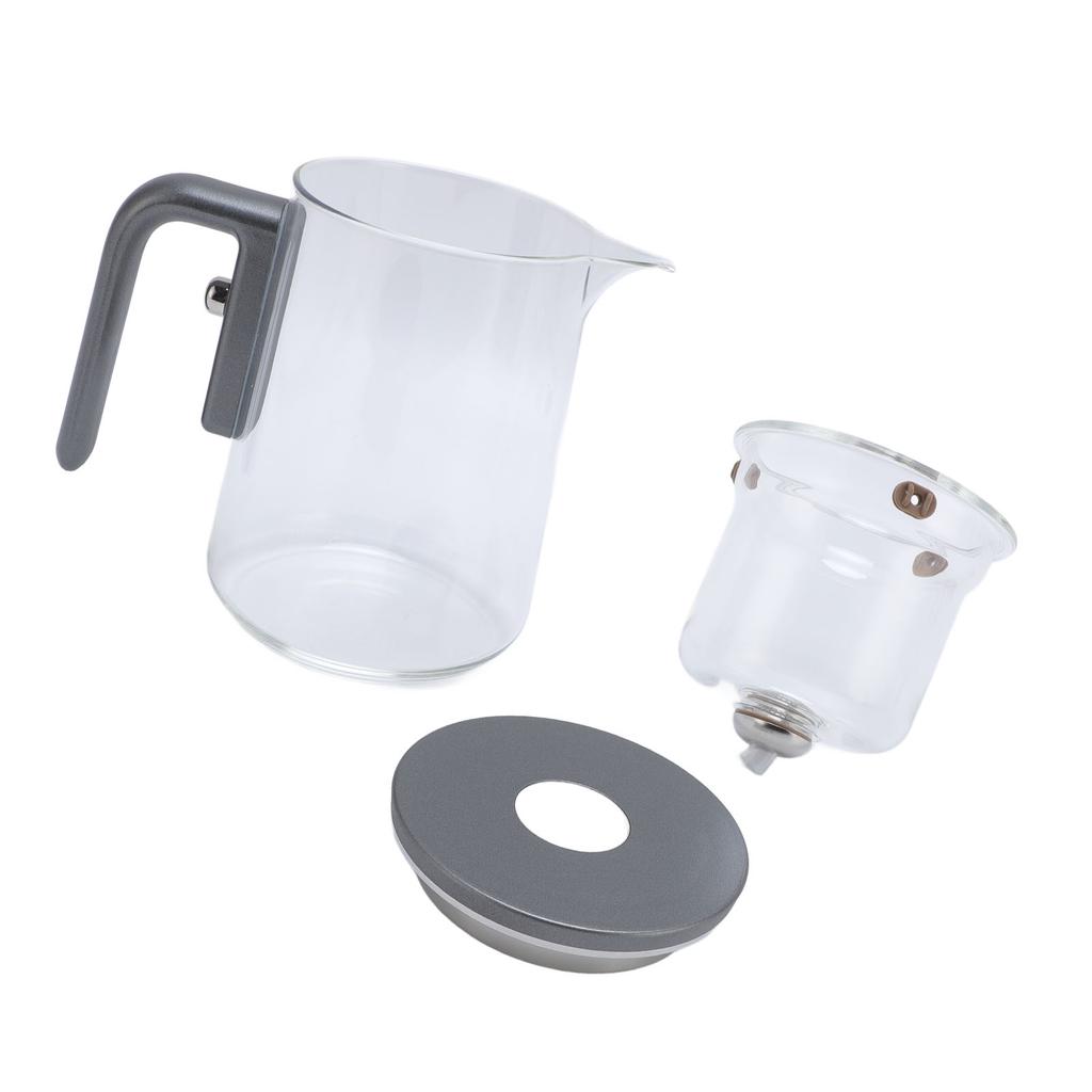Wassertrennungs-Glastheekanne 600ml Transparent Magnetische Glas-Teekanne mit Sieb und Deckel