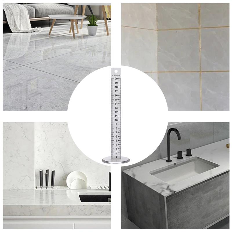 Floor Leveling Tools Stainless Steel Tile Height Leveling Tool Anti-Slip Horizontal Lines Positioning Floor Ruler Tile Equal
