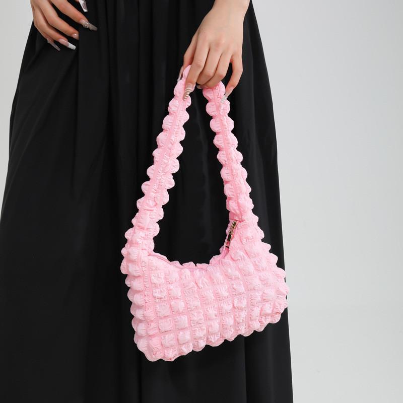 Cute Bubble Single Shoulder Bag For Daily Use With Zipper Closure And Polyester Lining