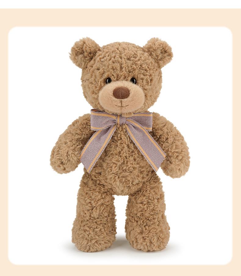 Peggy Teddybär-Plüschtier – Niedliches, kuscheliges Stofftier mit Fliege, ideales Geschenk für Mädchen