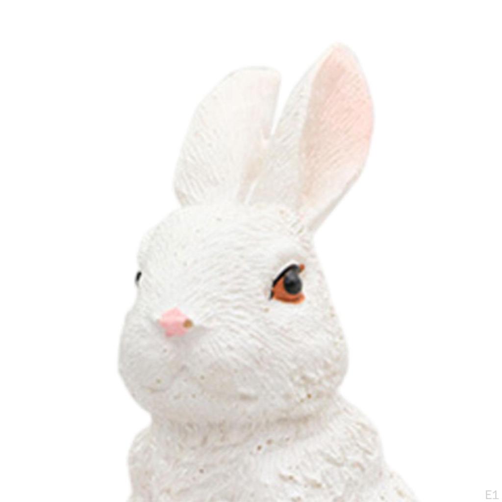 Set of 3 Easter Figurine Miniature Ornament Handcrafted Party Favor Realistic Animal
