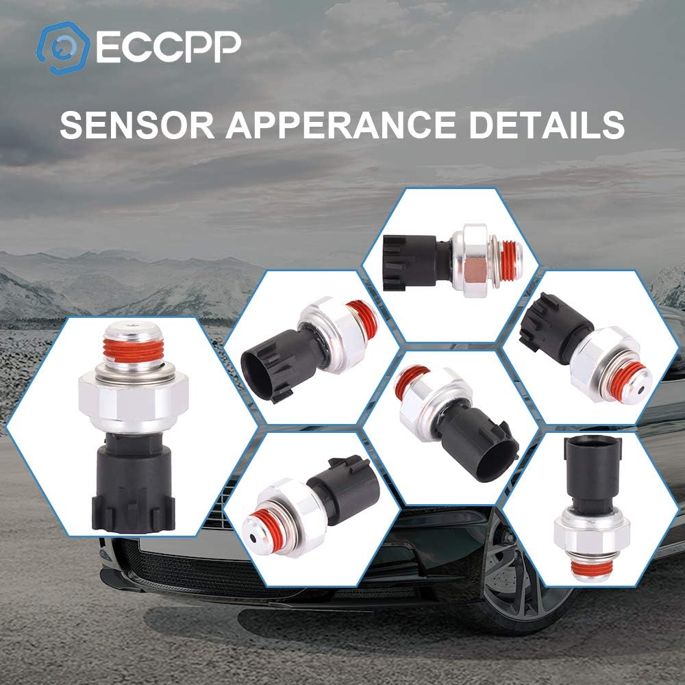 ECCPP Oil Pressure Sensor Switch Connector Sender Fits For 2009 For Buick Allure,2009 For Buick LaCrosse,2009-2015 For Cadillac CTS,2009-2014 For