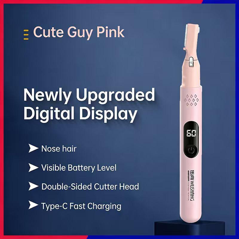 Electric Eyebrow Trimmer Razor Brow Shaping Portable Shaving with Duals Cutter Head Design Washable Hair Trimmer Razor Tools
