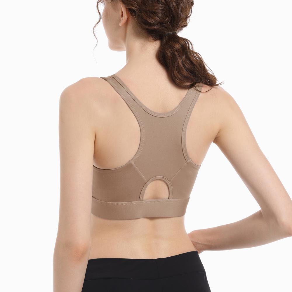 Front Zip High-Strength Shockproof Plus Size Wire-Free Sports Bra