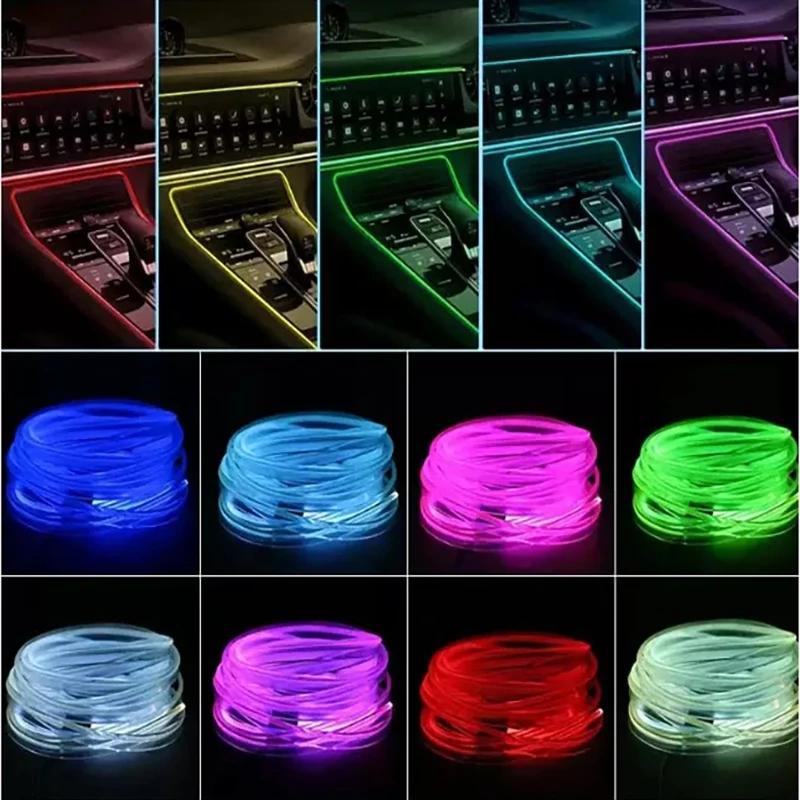 New style center console instrument panel decorative light universal car atmosphere light car interior fiber optic atmosphere li