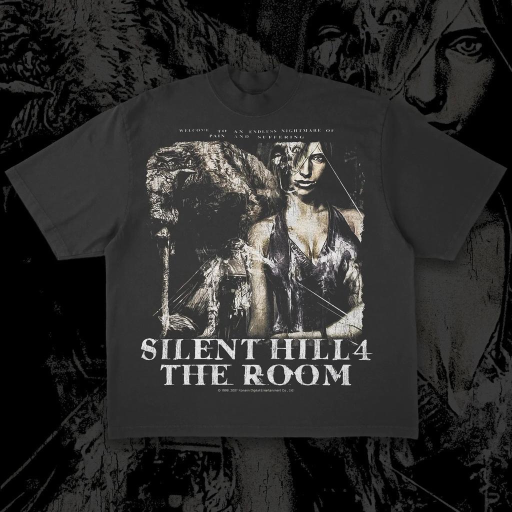 90s Style Shirt Loose Casual Streetwear Classic Horror Game Resident Evil Themed Tshirt Cotton Print Graphic T Shirts Unisex