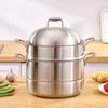 Steamer Pot Stainless Steel with Lid 3-Layer Cookware for Home