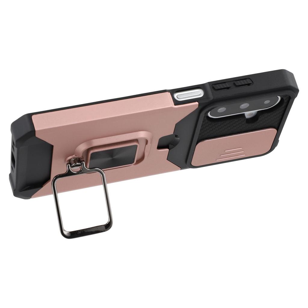 For Samsung Galaxy A17 5G/A17 4G/A26 5G Case Kickstand Slide Lens Lid PC + TPU Phone Cover with Card Slot