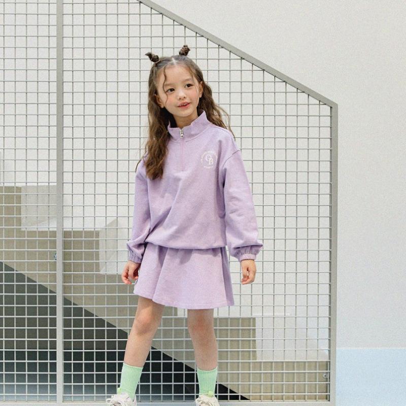 Olivan Half Zip Up Skirt Top And Bottom Dress 2color