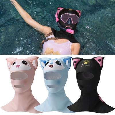 Cartoon Sunscreen Face Scarf Breathable Summer Face Mask Snorkeling Surfing Hat for Kayaking Snorkeling Swimming Canoeing