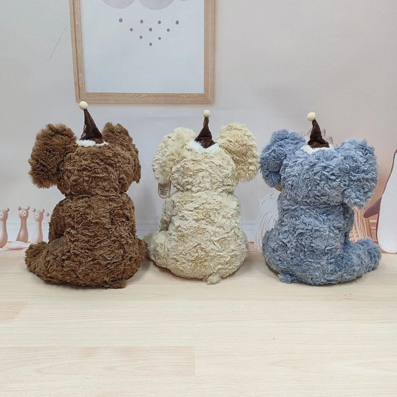 Niedlicher Sitzender Festlicher Elefant Plüschtier Firma Beruhigendes Geburtstagsgeschenk Kuchenähnliche Puppe Kinderspielzeug