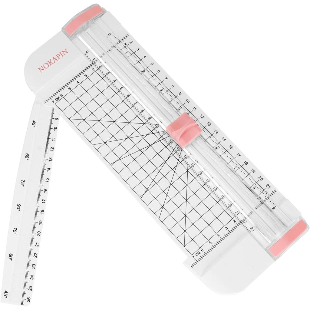 Portable Paper Cutter 12 Inch Paper Slicer Scrapbooking Tool with Security Safeguard and Side Ruler for Craft Paper A4 A5 Paper