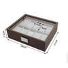 Watch Box for 10 Watches Case Organizer Box with Glass Elegant Black