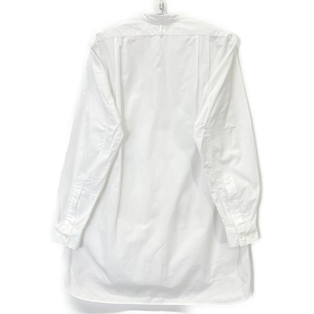 HEUGN SHIRT003 White Rob Cotton Poplin Band Collar Shirt Tops 2 whiteUsed