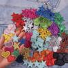 14/17 Pcs Sparkle Iron On Patches Heart Shape Applique Patch Five-pointed Star Patch  DIY Craft