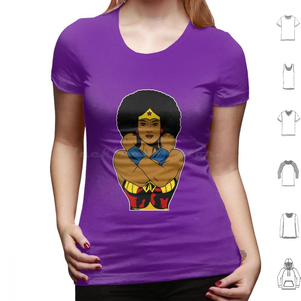 Strong Black Superhero Woman Afro Melanin T Shirt 6xl Cotton Cool Tee African American Africa Afro American Superhero Black