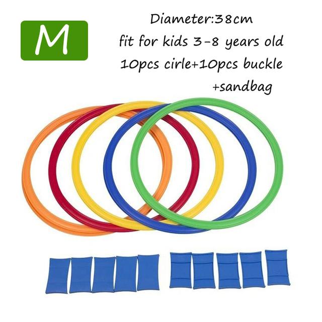 10Pcs Colorful Connectable Lattice Jump Rings 10 Connectors Kids Outdoor Physical Training Park Play Sport Toy Boys Girls