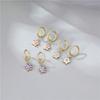 Fashion Flower Ear Buckle Sweet and Cute Light Luxury Temperament Versatile Earrings