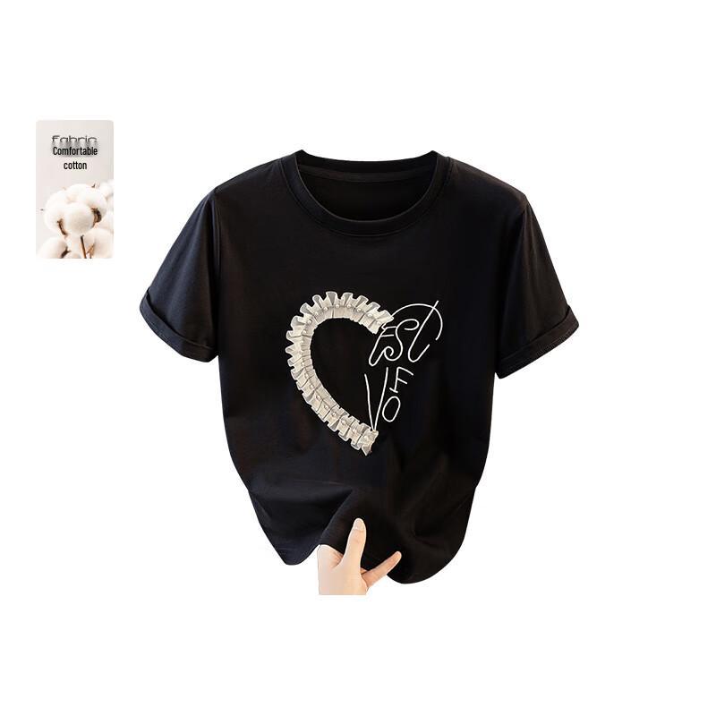 Siboshe Women s Letter Print Short Sleeve T-Shirt S