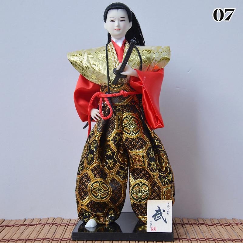 Japanese Samurai Ninja Figurines Dolls With Kimono Traditional Ninja Ornaments Home Decor Collection Arts Craft Gifts