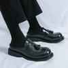 New Muller Shoes Men PU Tassel Decoration Low Heel Round Head Breathable Half Baotou Business Casual Shoes Large Size 38-46