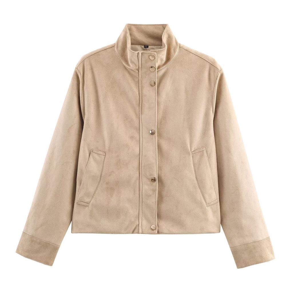 European and American Style, New Women's Clothing, Fashionable, Casual Suede Effect Jacket Jacket 3046278