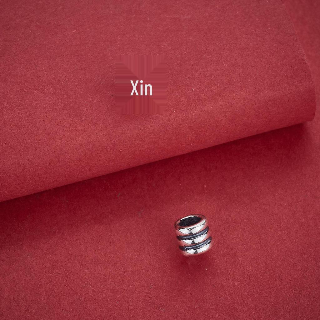 S925 Sterling Silver Striped Spacer Barrel Beads for DIY Beading, Crystal Bracelet, Rope Bracelet, Necklace Accessories.
