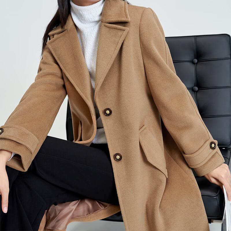 Women's Lapel Mid-Length Wool Coat