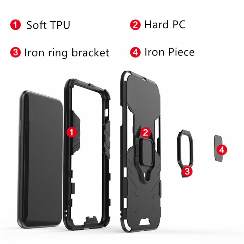 Tsimak Shockproof Armor Case pro ASUS Zenfone Max Pro M1 ZB601KL ZB602KL Pouzdro Finger Ring Magnetism Holder Max Pro M1 Cover