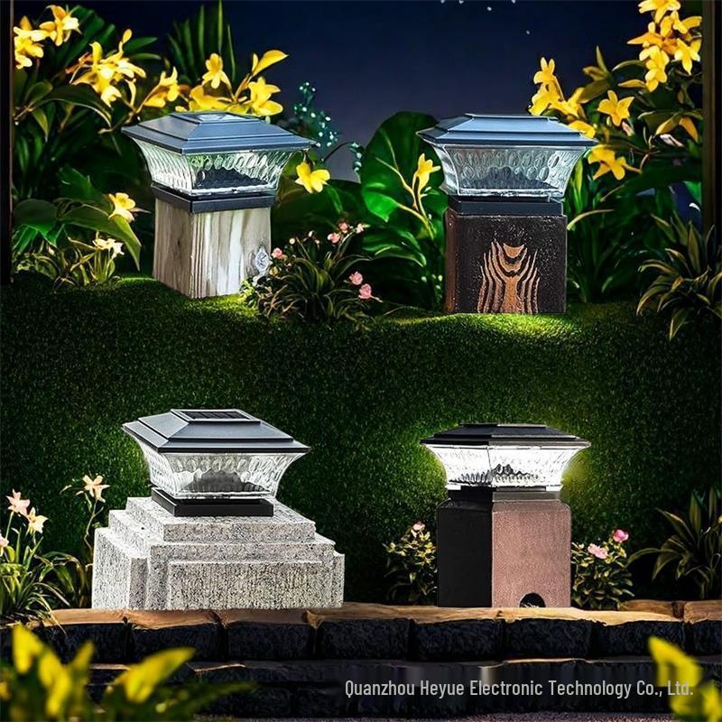 Dual Color Solar Garden Pillar Lights – Waterproof Chinese Retro Style for Fence and Gate Posts