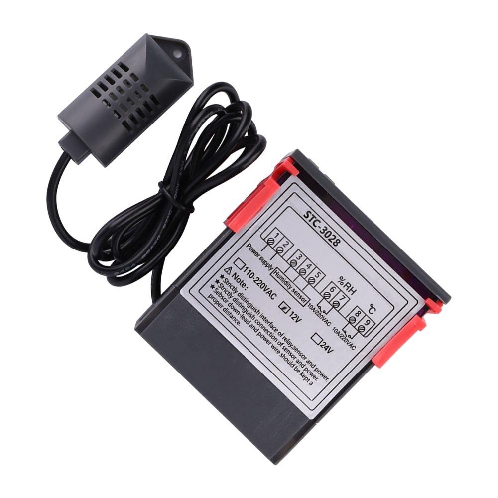 10A Digital Temperature Controller 12V / 24V / 110V-220V Dual Display Thermostat Industrial 12V