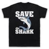 Save The Shark Protest Slogan Animal Lover Anti Cull Mens And Womens T-Shirt