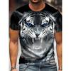 3D digital printing men's T-shirt, casual round-neck short-sleeved