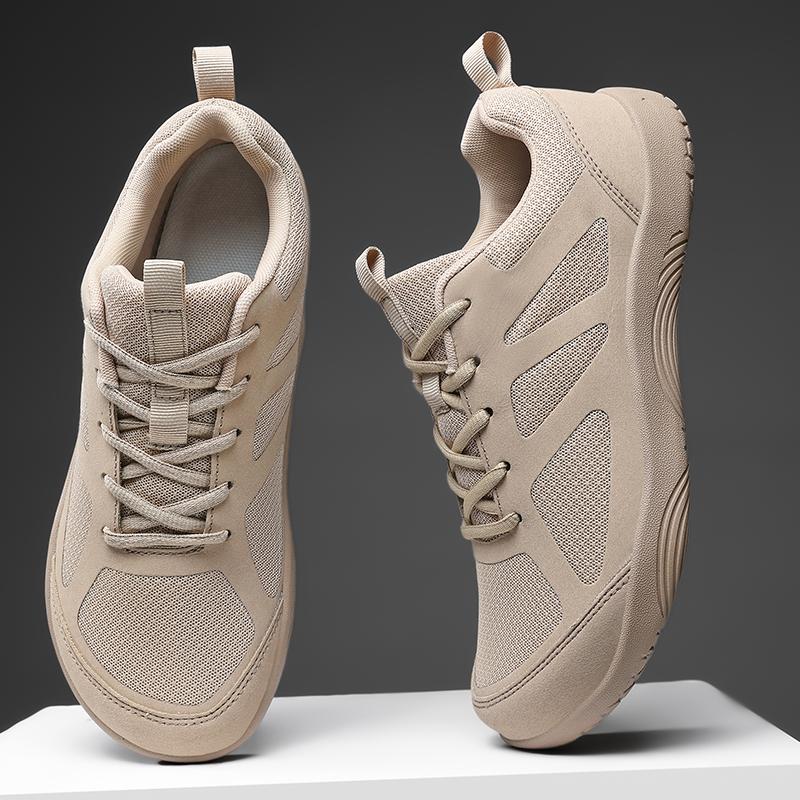 New Wide Toe Shoes Men'S Mesh Breathable Sneakers Casual Lace Up Walking Shoes Outdoor Non-Slip Comfortable Zapatos De Hombre