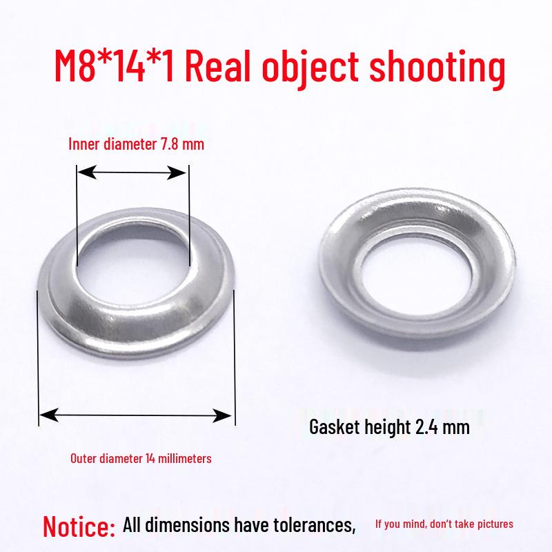 304 Stainless Steel Washer Set: Bowl Mat Gasket, Straw Hat Washer, Horn Foot Cup, Floor Sleeve, Recessed Screw Decoration