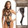 Sexy lingerie strap one-piece halter open uniform temptation wild patent leather lingerie suit
