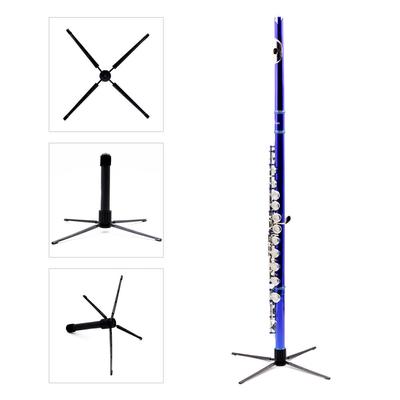 Supporto per treppiede per flauto da concerto occidentale con 4 gambe in metallo pieghevole portatile staccabile